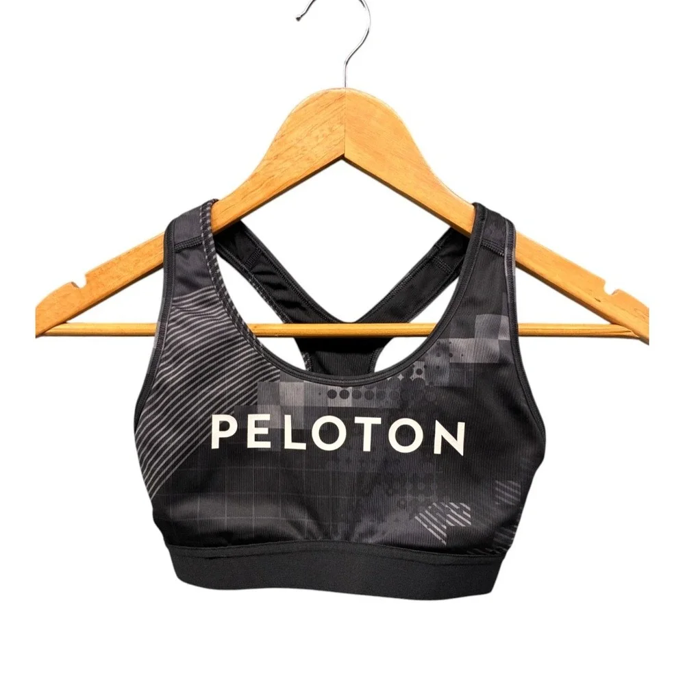 Adidas x Peloton Sports Bra Primegreen Graphic Racerback Women's Size XS Black